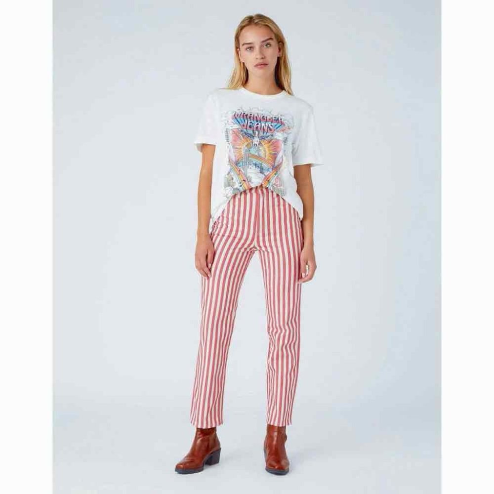 Wrangler Wild West 603 High Rise Straight Jeans in Raspberry Ripple - Picture 2 of 7